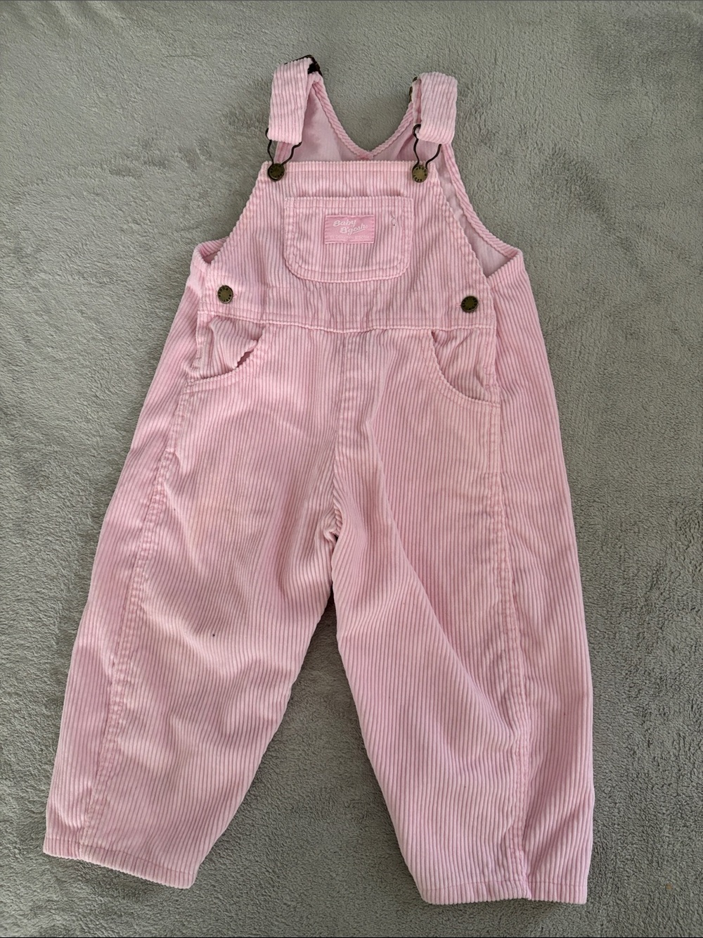 Pink Corduroy Kids Overalls with Adjustable Straps